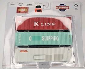 Ath24546 Athearn K Line China Shipping Oocl 40ft Container Assortment Ath24546 Athearn K Line China Shipping Oocl 40ft Container Assortment
