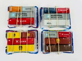 Ath27964 Athearn Ho Scale Maersk Corrugated Containers Lot Of 4 Sets K Line Nol