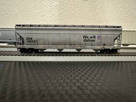 Ath2902c Athearn Ho 2902b Union Pacific Cnw #180287 Acf Hopper Weathered W Kd/mw