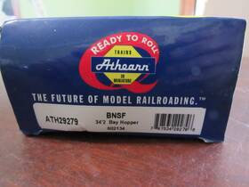 Ath29729 Athearn Ath29279 Ho Scale #ath29729 Bnsf 34ft 2-bay Offset Hopper With Coal Load - Nib