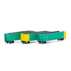 Ath3887 Athearn N Thrall High Side Gondola With Load Fppx #2 3 Rolling Stock