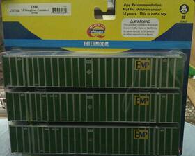 Ath72536 Athearn Ho Scale Emp - 53ft Containers Set Of 3 72536