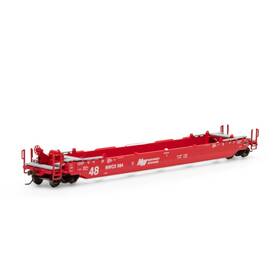 Ath7436 Athearn Ho Rtr 48ft Husky Stack Well Northwest Container Nwcx #984 Nib