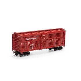 Ath75998 Athearn Ho 40ft Stock Car Gn #55755 Rolling