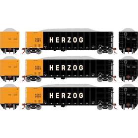 Athearn Ath7668 Ho Thrall High Side Gondola W Load Hzgx #1 3 Rolling Stock