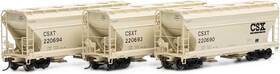 Ath81055 Athearn Ho Acf 2970 Covered Hopper Csxt 3 Rolling Stock Ath81055 Athearn Ho Acf 2970 Covered Hopper Csxt 3 Rolling Stock