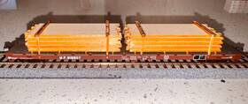 Ath92680 Athearn Ho Missouri Pacific 60ft Flat Car #819807 With Wood Load