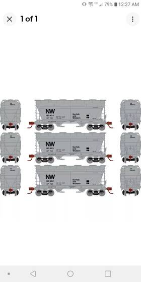 Ath93462 Athearn Ho Rtr Acf 2970 Cover Hopper N&w 3 -