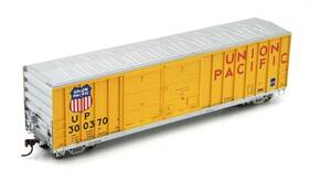Ath98411 Athearn Rtr Ho Scale Union Pacific 50ft Fmc Offset Double Door Box Car Up #300370