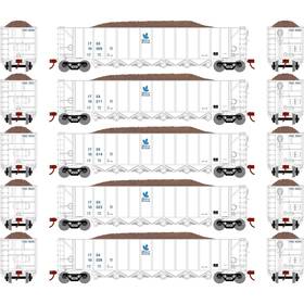 Ath98491 Athearn Ho Rtr 5bay Rapid Discharge Hopperitgx/white#35 Rolling