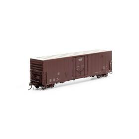Athg68959 Athearn Ho 50ft Pc&f Smth Side Box With 10ft6 Drdata Only/brn Rolling