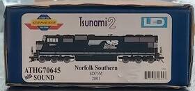 Athg70645 Athearn Athg83191 New Genesis Norfolk Southern Sd75m #2801 With Dcc And Tsunami 2