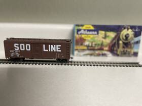 1055-1 Athearn Bev-bel Ho Soo Line 40ft Boxcar With 6 Of Im Brass Wheels And Kds