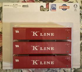Ath27053 Athearn Ready To Roll K Line 40 Low Cube Container 3 Pack Brand New