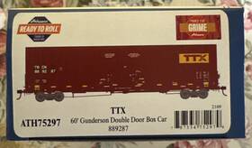 Ath75297 Athearn Ready To Roll Ttx 60 Gunderson Double Door Boxcar #889287 New