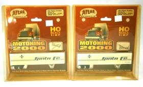 1214-2 Atlas Lot Of 2 Ho Scale Model Railroad Santa Fe 45ft Pines Semi Trailer