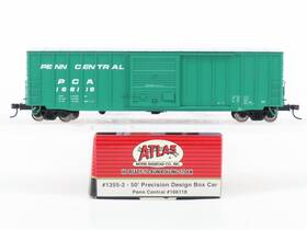 166118 Atlas 1355-2 Ho Scale Pca Penn Central 50ft Precision Design Box Car #166118