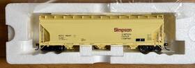 1468-2 Atlas Ho Scale Simpson Paper 3-bay Centerflow Hopper