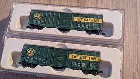 39931a Atlas 19667 2 - N Scale The Bay Line Acf 50ft6 Inch Box Car #7111 Set Of