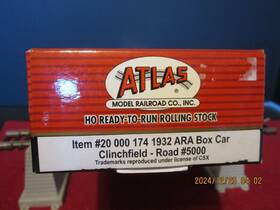 20000174 Atlas Ho Rtr #20000174 1932 Ara Box Car Clinchfield #5000 Nib