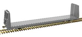 20000382 Atlas Ho Scale 62ft Bulkhead Flatcar - Ready To Run Undecorated/unpainted