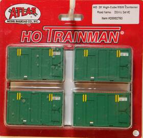 20002653 Atlas 20002753 Ho Tm 20ft Hicube Msw Contaners Dswu Set #2 4 Pack