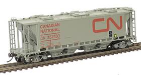Atlas 20006364 Ho Scale Slab-side Covered Hopper Canadian National/cn #352230 6-hatch