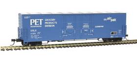 20006778 Atlas Ho Scale Evans 53ft Double Plug-door Box Car Pet Inc. Blue/white #11134