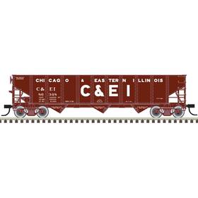 20006921 Atlas Ho Chicago And Eastern Illinois Aar 70 Ton 3-bay Open Hopper #86348