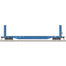 20007109 Atlas Master Ho 52ft Canadian Bulkhead Flat Car Montana Rail Link 61011
