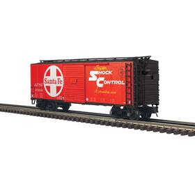 2001297-2 Atlas O Trainman 40ft Sliding Door Boxcar Inch Santa Fe With 8ft 2-rail