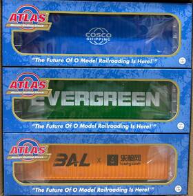 3002587 Atlas O Scale #3002587 40 High Cube Containers Assortment Of 6 Pieces Nib