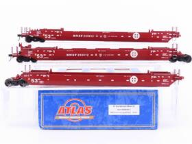 3008400-1 Atlas O Scale 2-rail Bnsf Railway Gunderson Maxi-iv Well 3-car Set