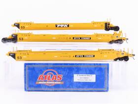 3008403-1 Atlas O Scale 2-rail Ttx Company Gunderson Maxi-iv Well 3-car Set