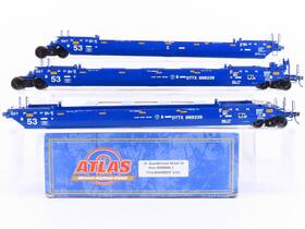 3008406-1 Atlas O Scale 2-rail Dttx Ex-bran Gunderson Maxi-iv Well 3-car Set