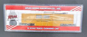 32555 Atlas N Scale Maintenance Of Way Track Cleaning Car Yellow New In Package