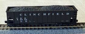 Atlas 32751 N Scale Crr Clinchfield Railroad 3-bay Open Hopper Mtl Trucks Load