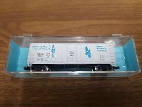 3322-2.50 Atlas Vtg N Scale Pozzi Co Forestry Products Uslx 8609 40ft Plugwood Box Car Nos