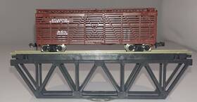 3521-3.00 Atlas 40ft Stock Car N Scale Train Freight Atlantic Coastline Brown