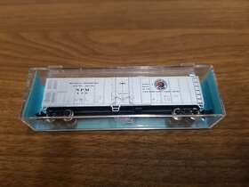 3658-2.75 Atlas Vtg N Scale Mech Reeer 50ft Northern Pacific Train Car #420 Nos