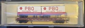 050725 Atlas 37581 N Scale - Piggyback Flat With 2 24ft Trailers Pbq 15101