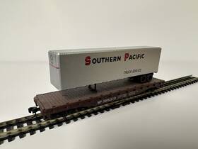 598310 Atlas 37834 Trainman N Scale - Piggyback Flat With 40ft Trailer Southern Pacific #598310