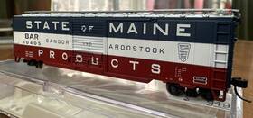 10405 Atlas 38902 N Scale Rtr #38902 50 Single Door Box Car Bangor And Aroostook Nib Ny