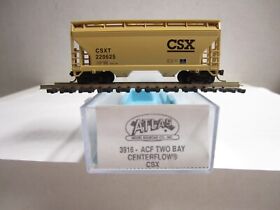 220625 Atlas #3916 Csx Acf 2 Bay Centerflow Hopper #220625 Mt Couplers N