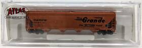 15521 Atlas 39711 N Scale Rio Grande Acf 4-bay Centerflow Covered Hopper #15521 Ln/box