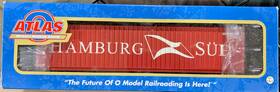 5589886 Atlas 4027-1 Hamburg Sud 40ft Shipping Container O Scale # New
