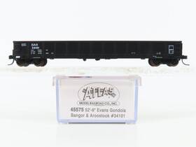 52ft-6 Atlas 45575 N Scale Bar Bangor And Aroostook Inch Evans Gondola #34101