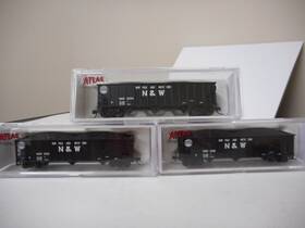 Atlas 50 002 869 N Scale 90-ton Hoppers Norfolk And Western 3 Numbers 12 Cars