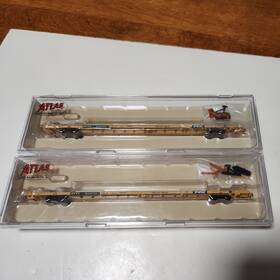 50001051 Atlas 2 N Scale And 52 Ttx Company Acf 89ft 4 Inch Flat Car Triple Hitches