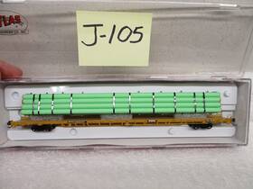 50005527 Atlas N F89j Flat Car 2000s Yellow With Conspicuity #602131 J105